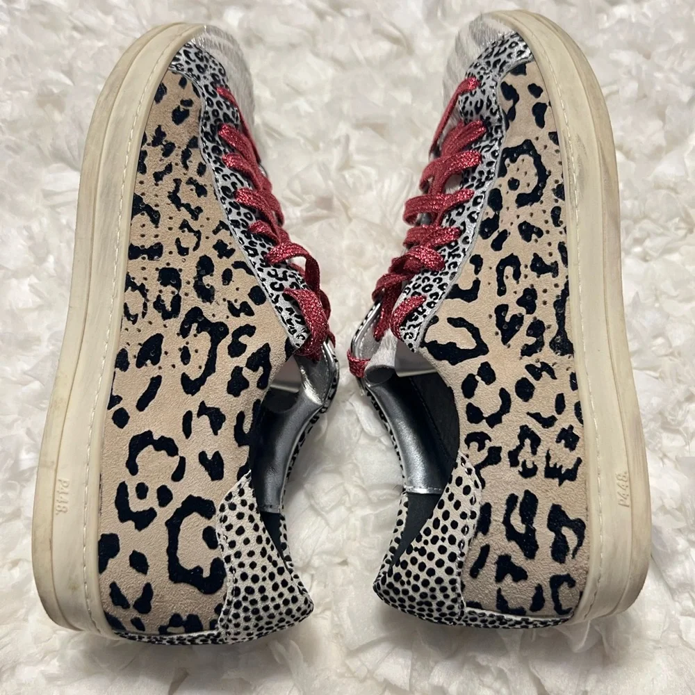 P448 John B Animal Print Court Sneakers Tennis Shoes Mixed Print Women’s Size 9 - Picture 6 of 9